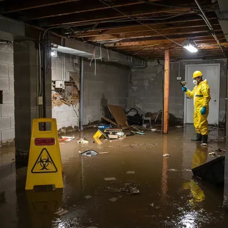 Flooded Basement Electrical Hazard in Oneida County, ID Property