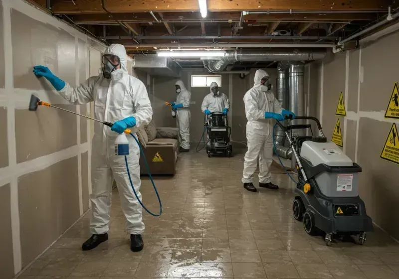 Basement Moisture Removal and Structural Drying process in Oneida County, ID